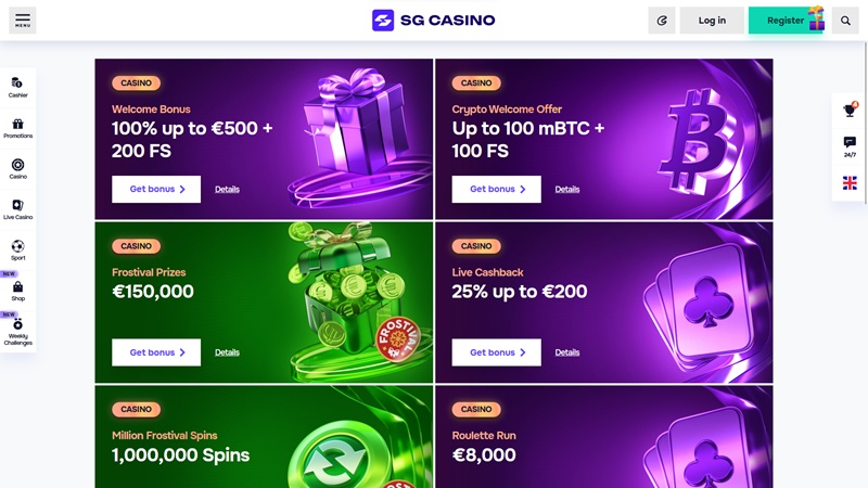 SG Casino – bónuszok és promóciók